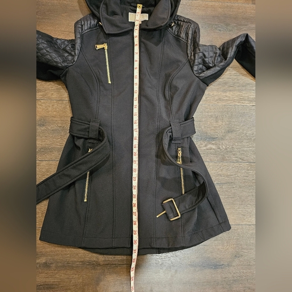NWT Michael Kors Black Quilted Jacket with Removable Hood - SIZE SMALL - Picture 14 of 16